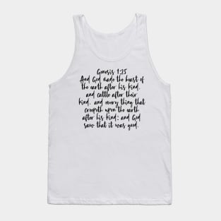 Genesis 1:25 Bible Verse Tank Top